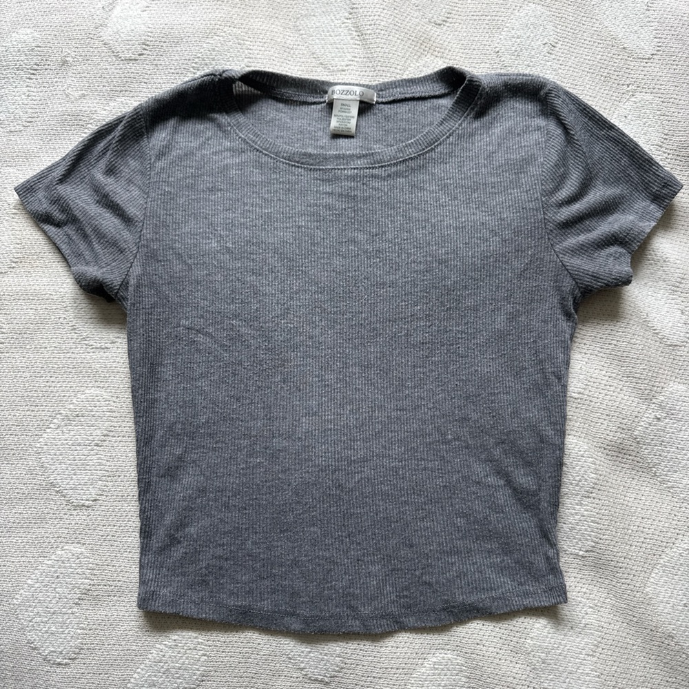 Grey Baby Tee
